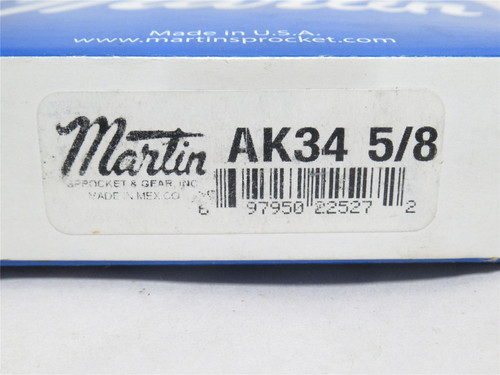 Martin AK34X5/8; V-Belt Pulley; 5/8"ID; 1Gr; Belt: 3L; 4L; A