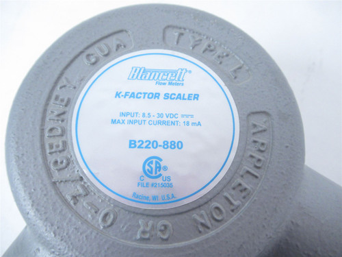 Blancett B220-880; Sensor Scaler K Factor