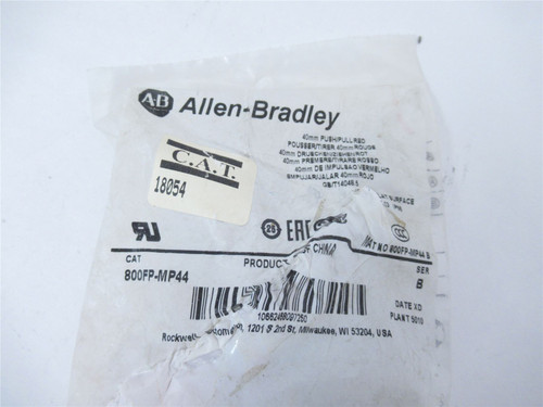 Allen-Bradley 800FP-MP44; Switch Push Pull Red 40mm