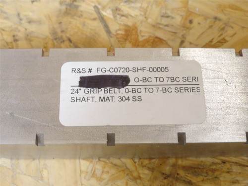 R&S FG-C0720-SHF-00005; Conveyor Shaft; SS-304; 30" Long