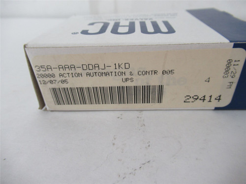 MAC 35A-AAA-DDAJ-1KD; Pneumatic Valve 3-Way 1/8" NPTF 24 VDC