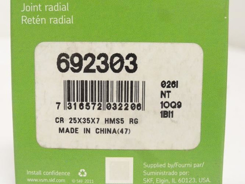 SKF 692303; Lot-2; Oil Seals; 25mm ID x 35mm OD x 7mm Wide