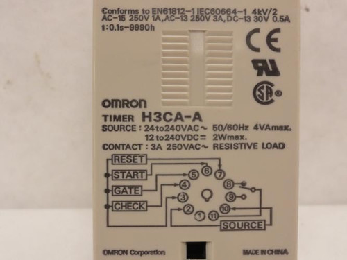 Omron H3CA-A; Timer Relay; Solid State; 24~240VAC/DC; 3A; SPDT