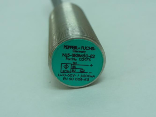 Pepperl+Fuchs N15-18GM50-E2; Prox Sensor (NO lock nuts)