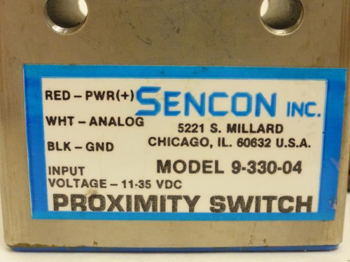 Sencon 9-330-04-SS; Proximity Switch; 11-35VDC; 3m Cable