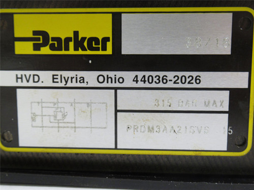 Parker PRDM3AA21SVS; Pressure Reducing Manapak Subplate Mod