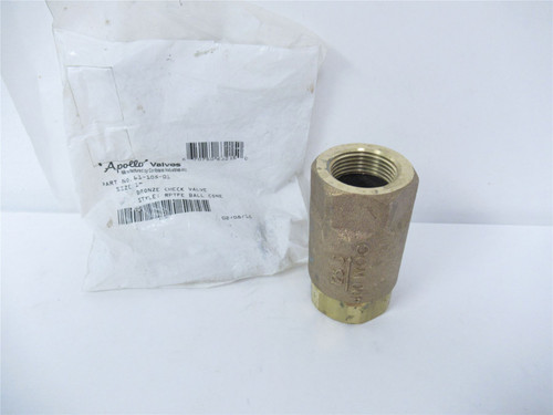 Apollo 61-105-01; Valve Bronze Check 1" RPTFE Ball Cone