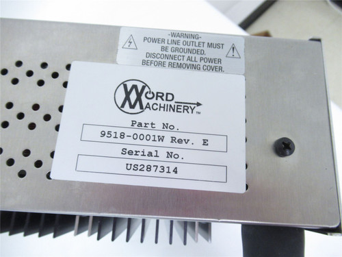 Word Machinery 9518-0001W; Power Supply Ultrasonic 200-240VAC