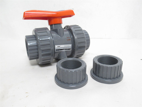 FNW FNW340NV; PVC Full Port True-Union Ball Valve; 1-1/2"