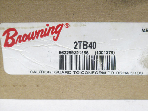Browning 2TB40; Bushed V-Belt Pulley; 2Gr; Size: A; B