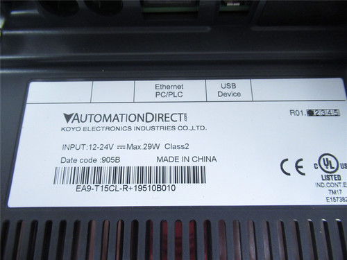 Koyo EA9-T15CL-R; Display  Touchscreen HMI 15" Color LCD