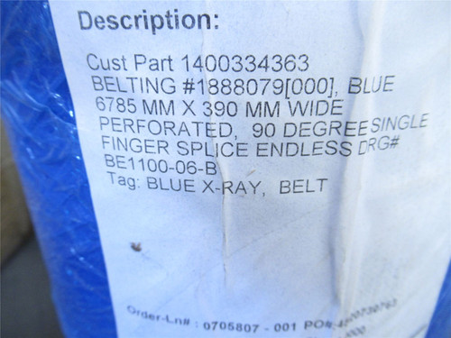 Midwest Industrial Rubber 1888079; Belt 390mmW x 6785mmL