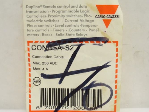 Carlo Gavazzi CONG5A-S2; Cordset; M8; 4W; 2M Cable; 250V; 4A