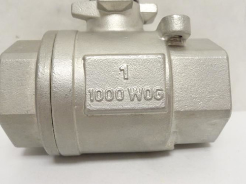Industry-Std 1WMY4; Ball Valve SS; 1NPT; 1000PSI; NO HANDLE