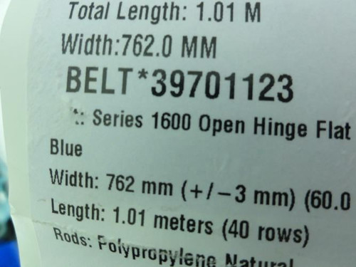 Intralox 39701123; Conveyor Belt; 1.01 M Long; 762mm Wide