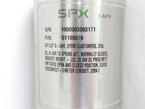 SPX SV100076; Pneumatic Valve Actuator; 24VDC; NC