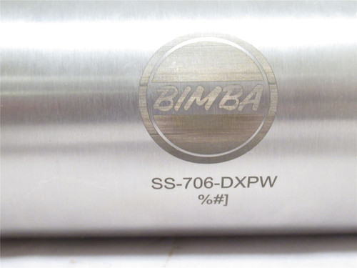 Bimba SS-706-DXPW; Air Cylinder; SS; 2-1/2"ID x 6" Stroke