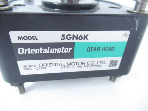 Oriental Motor 5GN6K; Parallel Shaft GearHead 60:1 12MM Shaft