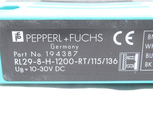 PEPPERL+FUCHS RL29-8-H-1200-RT/115/136; Optic Sensor 194387