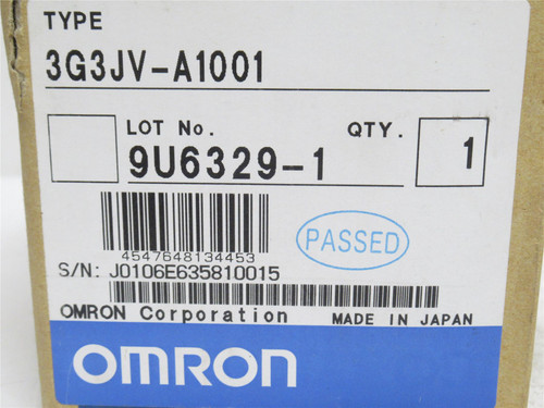 Omron 3G3JV-A1001; AC Drive 1Ph 115V IN / 3PH 230V 3.2A OUT