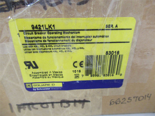 Square D 9421LK1; Circuit Breaker Operating Mechanism