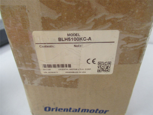 Oriental Motor BLH5100KC-A; DC Speed Control w/Motor 1/8HP