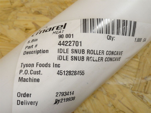 Marel 4422701; Concave Idle Snub Roller; 23-1/2" Belt Width