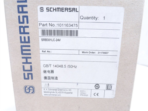 Schmersal SRB301LC-24V; Safety Switch 101163475 24VAC/DC