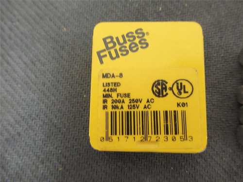 Bussmann MDA-8; Lot-5  Time Delay Fuse  8A  250 VAC