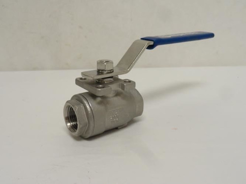 Industry-Std 1WMZ3; Manual Ball Valve; SS; 1/2 FNPT; 2000WOG