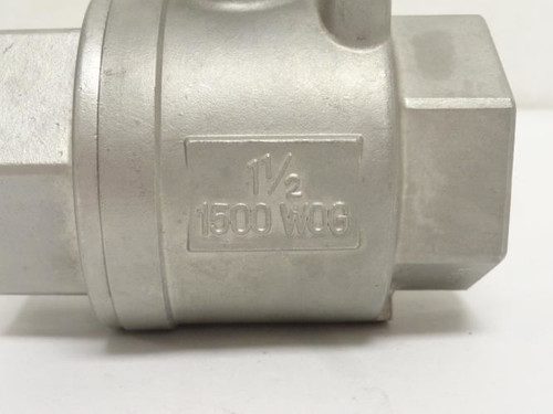 Industry-Std 20K959; Ball Valve; SS; 1-1/2NPT; NO HANDLE