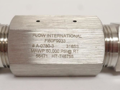 FI 60F9933; High Pressure Coupling; SS-316; 60;000Psi; 9/16" ID
