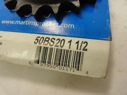 Martin 50BS20-1-1/2; Sprocket # 50; 20T; 1-1/2"ID