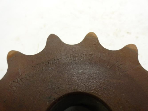 Martin 80BS13-1-1/4; Sprocket # 80 13T 1-1/4"ID (surface rust)