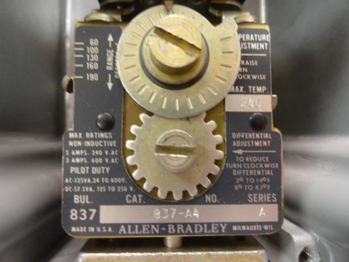 Allen-Bradley 837-A4; Tempearture Switch; 60-190 Degrees