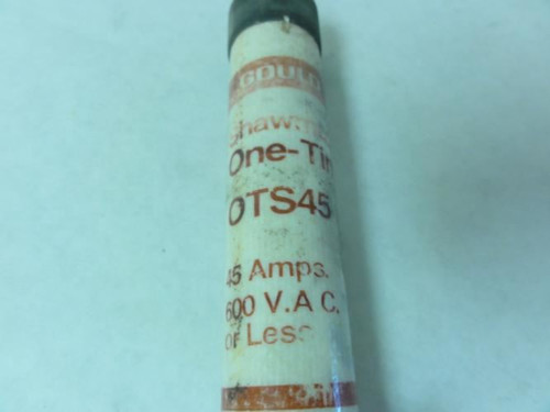 Shawmut OTS45; Fuse; One-Time; 45A; 600VAC
