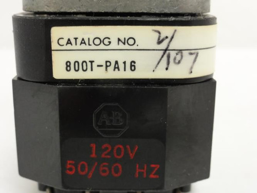 Allen-Bradley 800T-PA16A; Momentary Contact Push Button; Amber