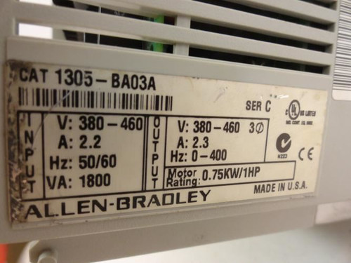 Allen-Bradley 1305-BA03A; Micro Drive; 1Hp (Missing cover)