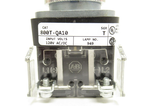 Allen-Bradley 800T-QA10; Illumin Push Button NO HARDWARE