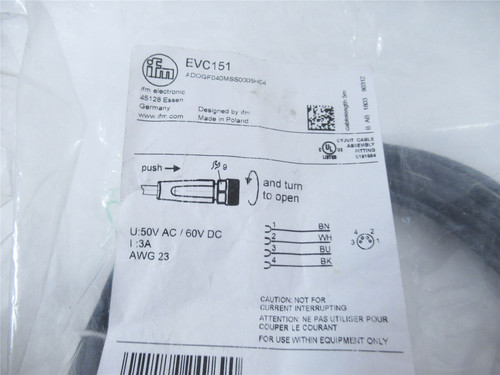 IFM EVC151; Cordset 4-pole 5m M8 Female Straight