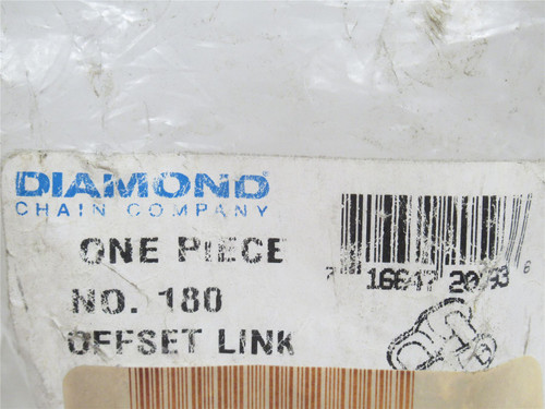 Diamond Chain 180-1 OFFSET LINK; Offset Link #180 Cottered