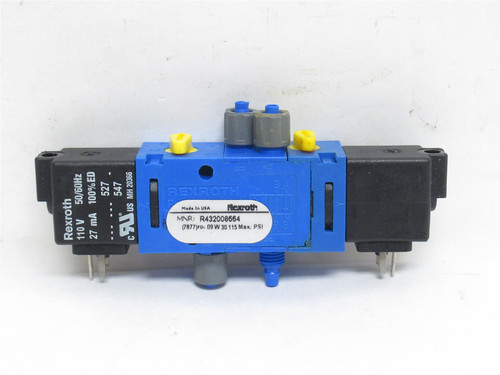 Rexroth R432008664; Air Solenoid Valve; 115PSI; 110V