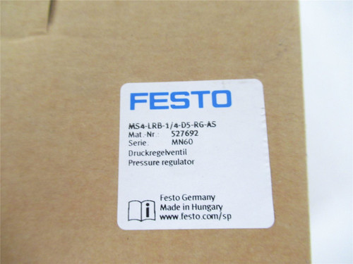 Festo MS4-LRB-1/4-D5-RG-AS; Pressure Regulator 527692 G1/4
