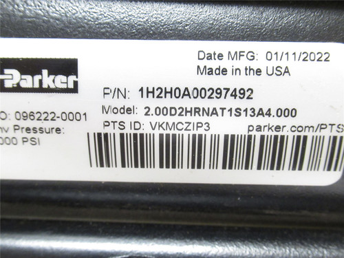 Parker 2.00D2HRNAT1S13A4.000; Cylinder 2"ID x 4" Stk; 300PSI