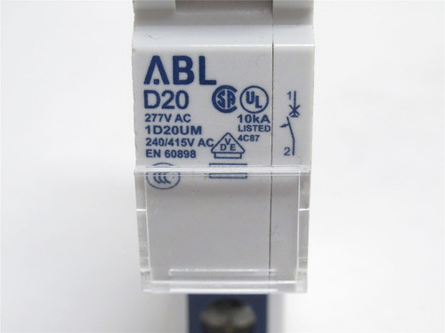 ABL 1D20UM; Circuit Breaker; 20A; 1P; 480VAC