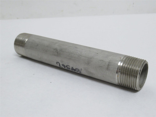 Industry-Std 1XAY5; Pipe Nipple; SS-304; 1NPT; 7" Long