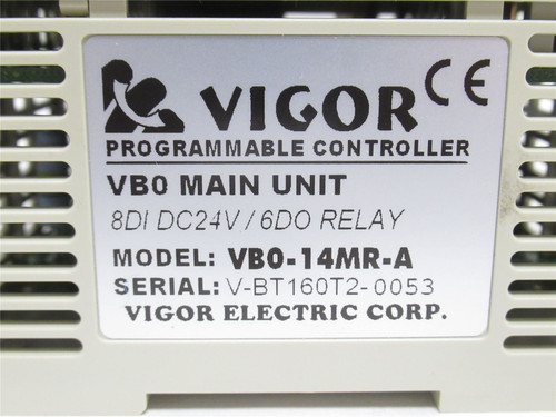 Vigor VB0-14MR-A; Programmable Controller; 24VDC