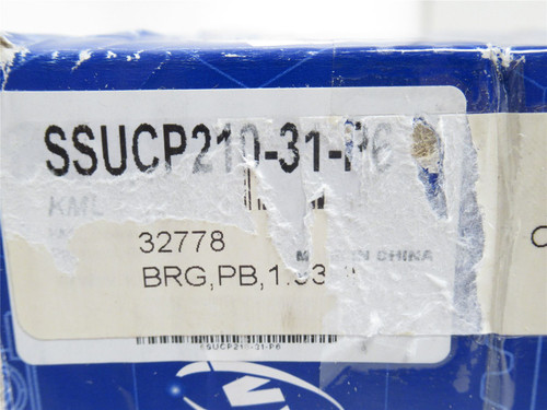 KML SSUCP210-31-P6; Pillow Block Bearing; SS; 1-15/16"ID