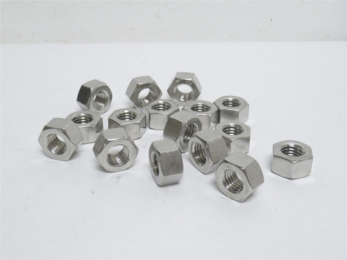 Industry-Std 26LU91; Lot-16 Hex Nuts 5/8"-11; SS-8M; Plain