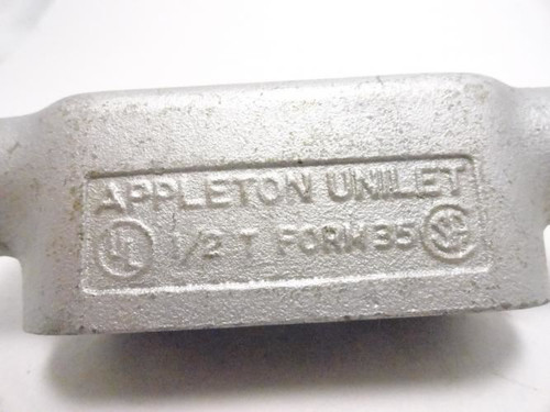 Appleton T50-A; Conduit Body; 1/2" Hub Size; Volume: 4 CU. IN.